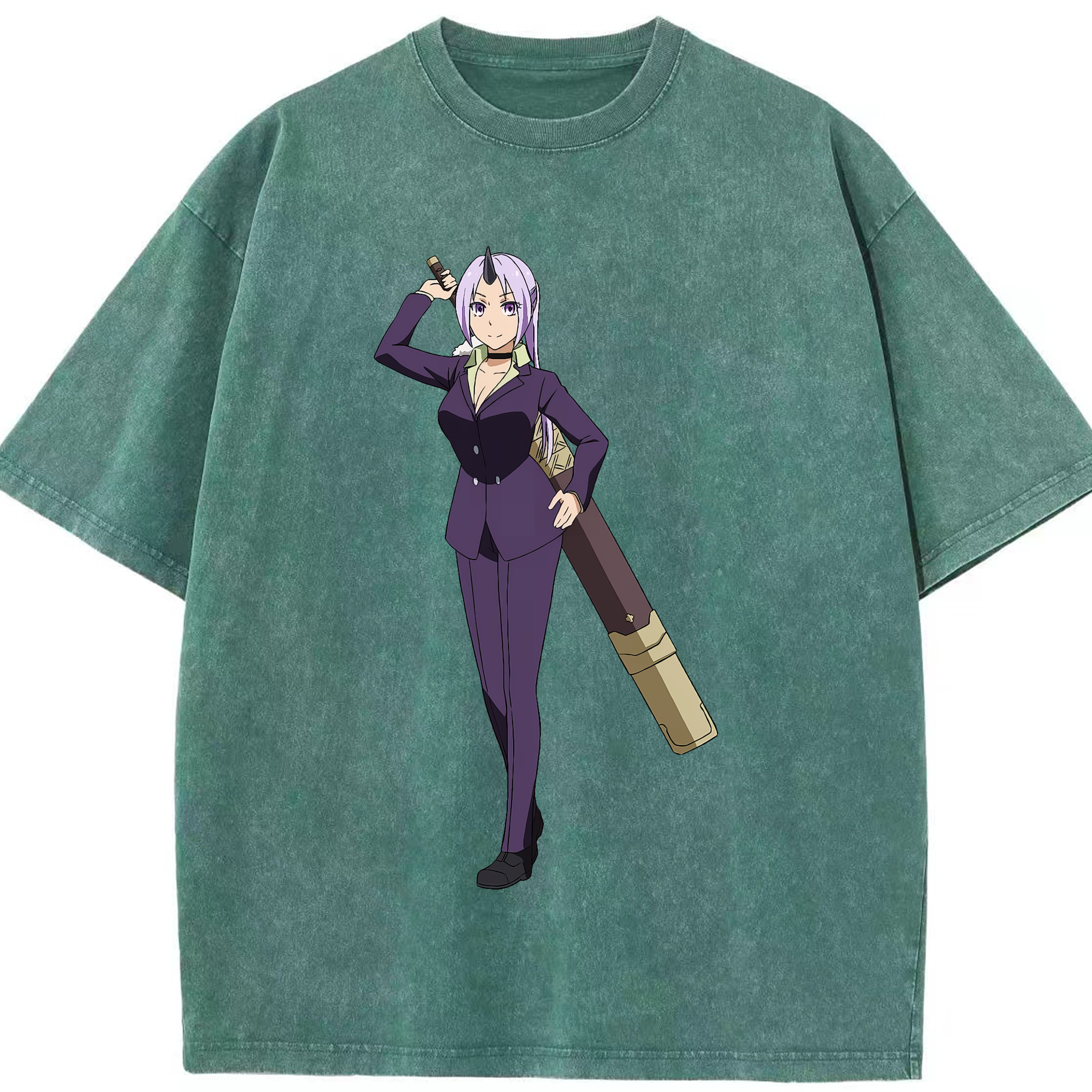 （画像用） 転スラ Regarding Reincarnated to Slime 綿100% ヴィンテージ風 半袖Tシャツ（フロントプリント）
